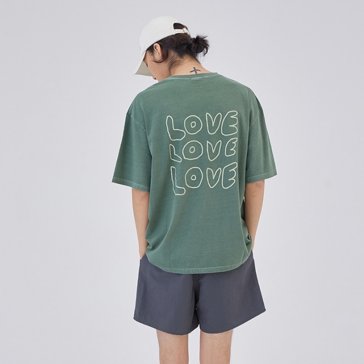 韓國 ooowl 洗舊塗鴉文字踢 LOVE LOVE LOVE 綠