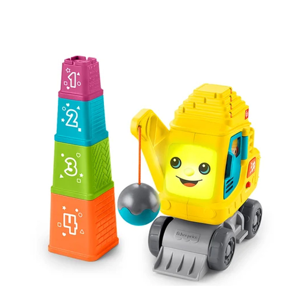 費雪數字堆疊工程車組