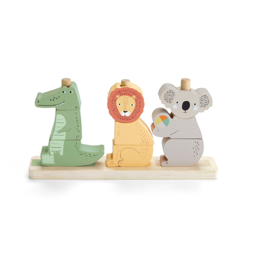 費雪木製動物疊疊樂