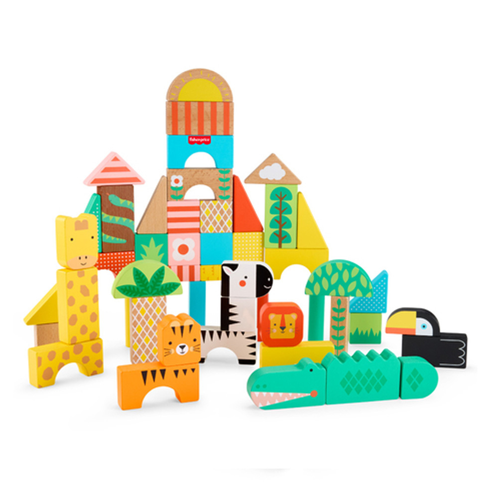 費雪木製叢林積木組