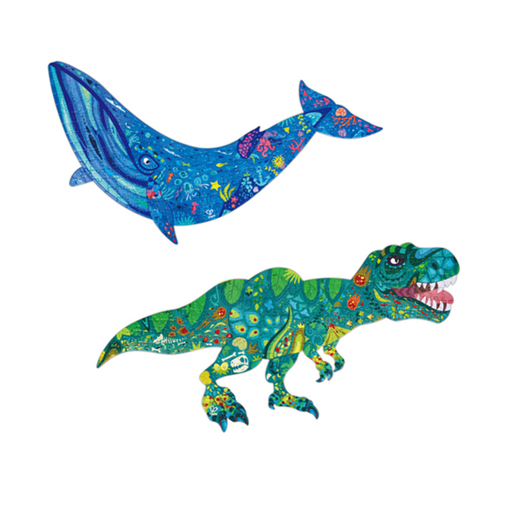 HAPE燙金地板拼圖 暴龍/座頭鯨款