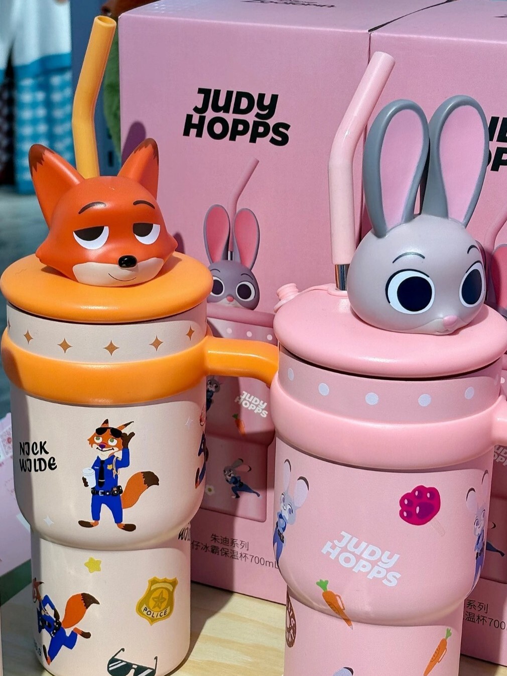 迪士尼 Disney 高顏值 動物方城市 聯名 3D公仔保溫杯