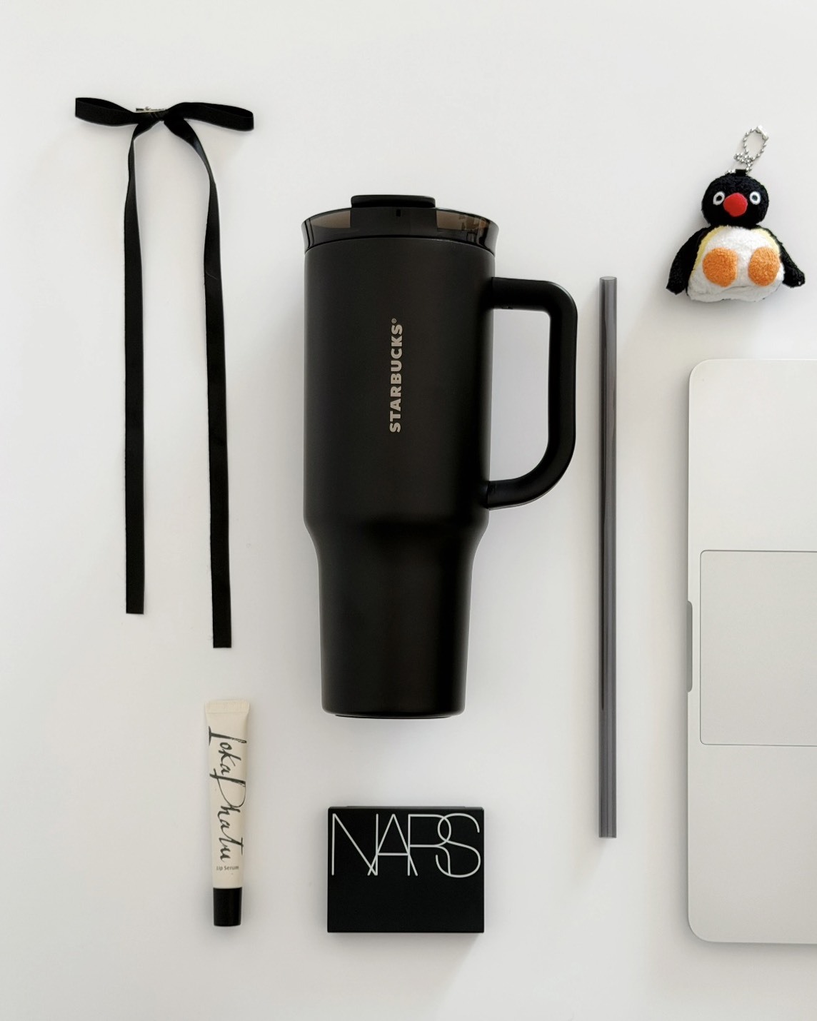 iSNEAKERS | STARBUCKS 星巴克 鎏金系列 雙飲口 不鏽鋼吸管保溫杯 黑色 1120ml