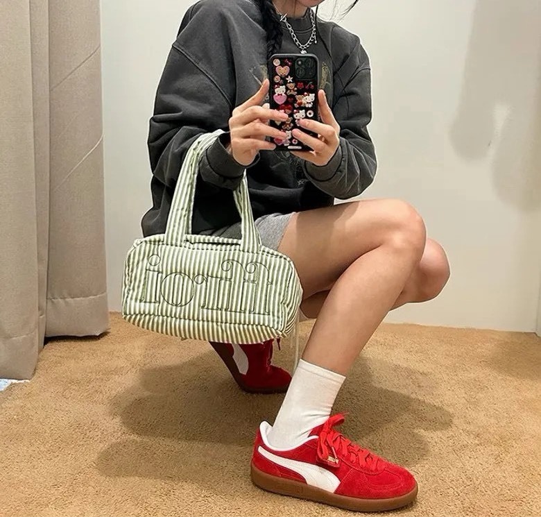 【OWN】PUMA PALERMO 休閒鞋 德訓 復古 麂皮 焦糖底 不分男女 紅色