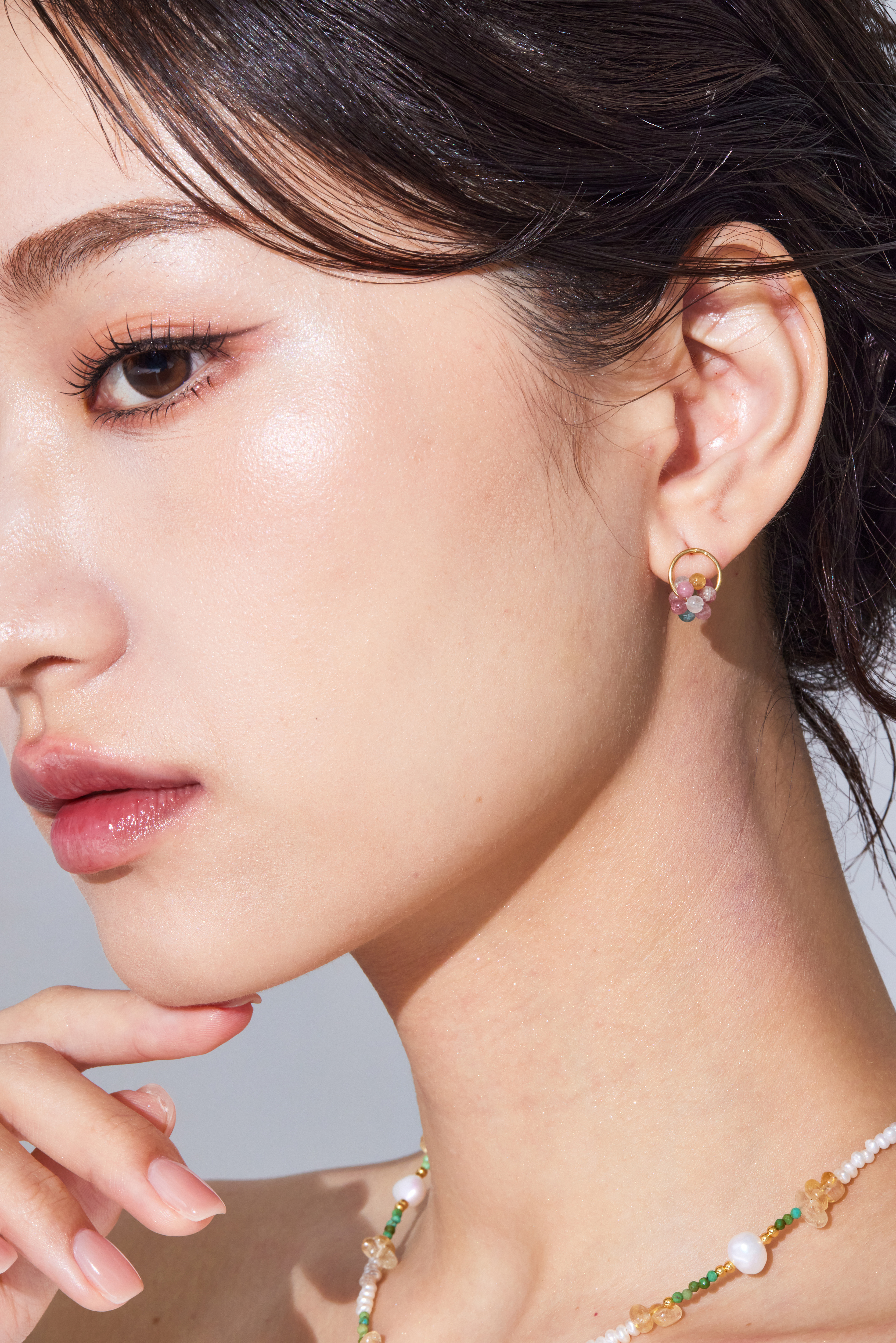 E2496 | 純銀碧璽耳環