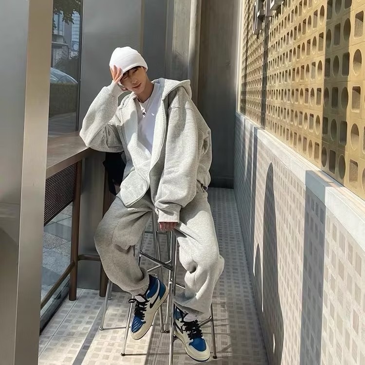 韓版 外套 連帽外套 素色 微刷毛 男女可穿