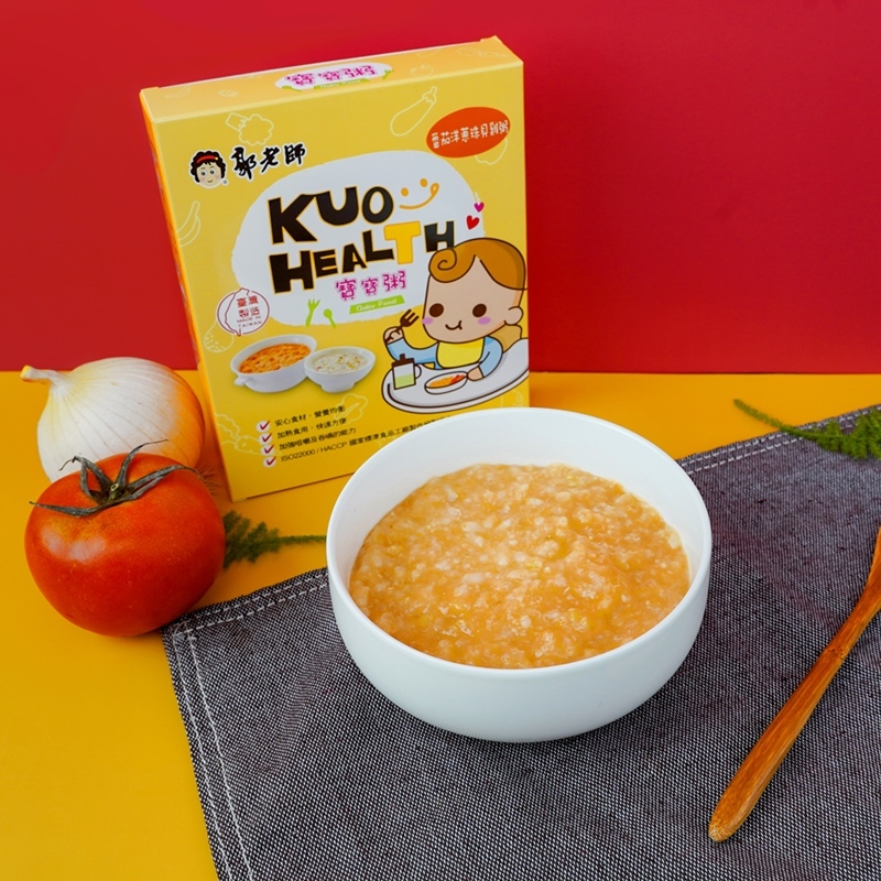 【郭老師】常溫副食品|蕃茄洋蔥珠貝雞粥(6M+)