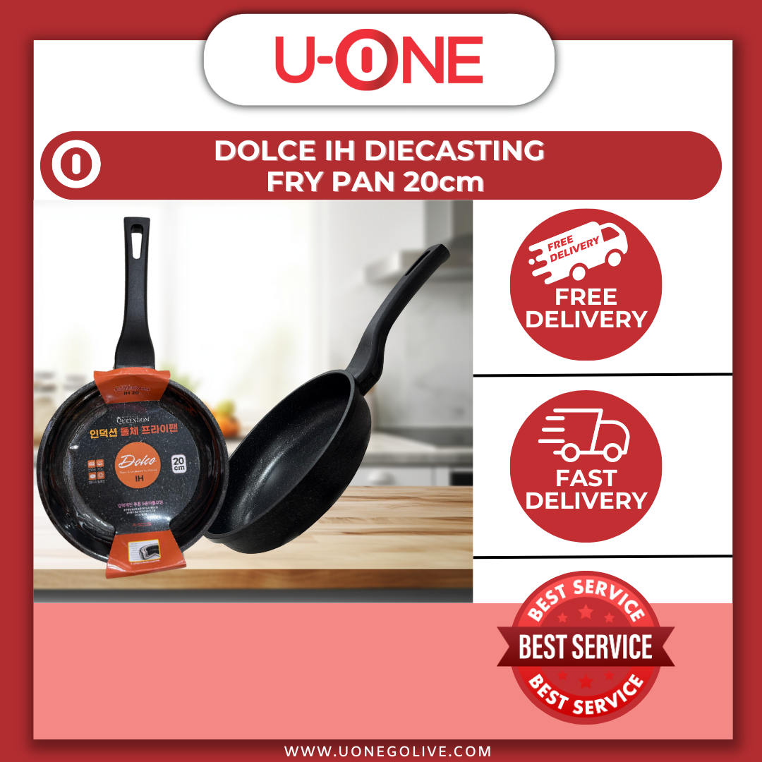 U-ONE | Korea | QueenDom | Kitchen Ware | Dolce IH Diecasting Fry Pan | 20cm | Cookware