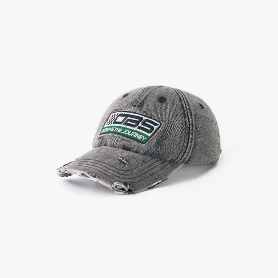 Sense Store Racing Wash Denim Cap - Dull Black | M25-ACC09