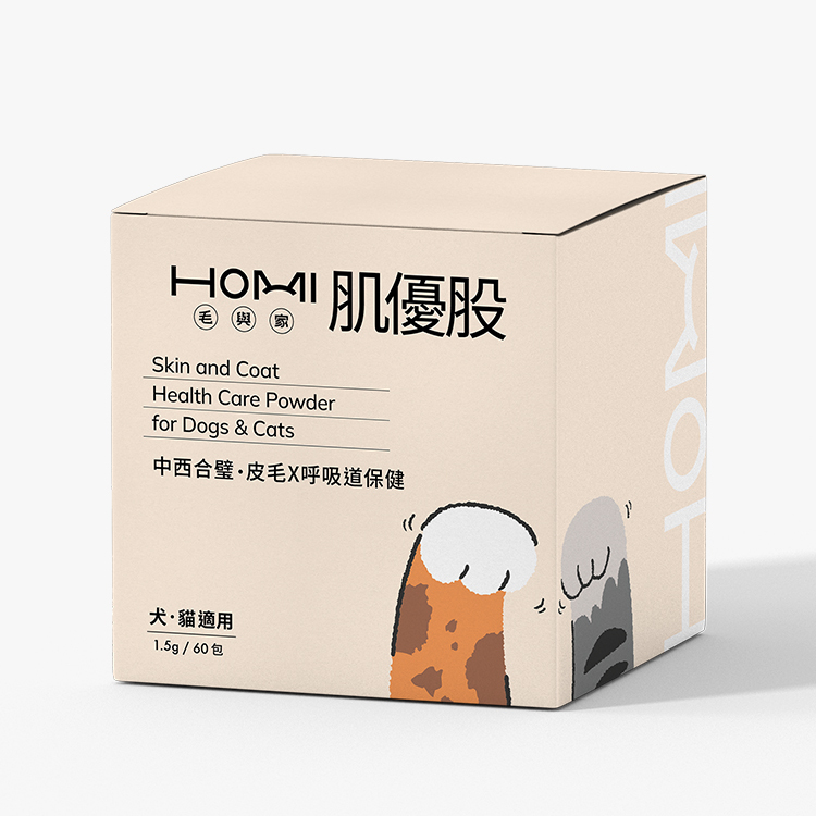 HOMI毛與家 肌優股 皮毛x呼吸道保健粉60入