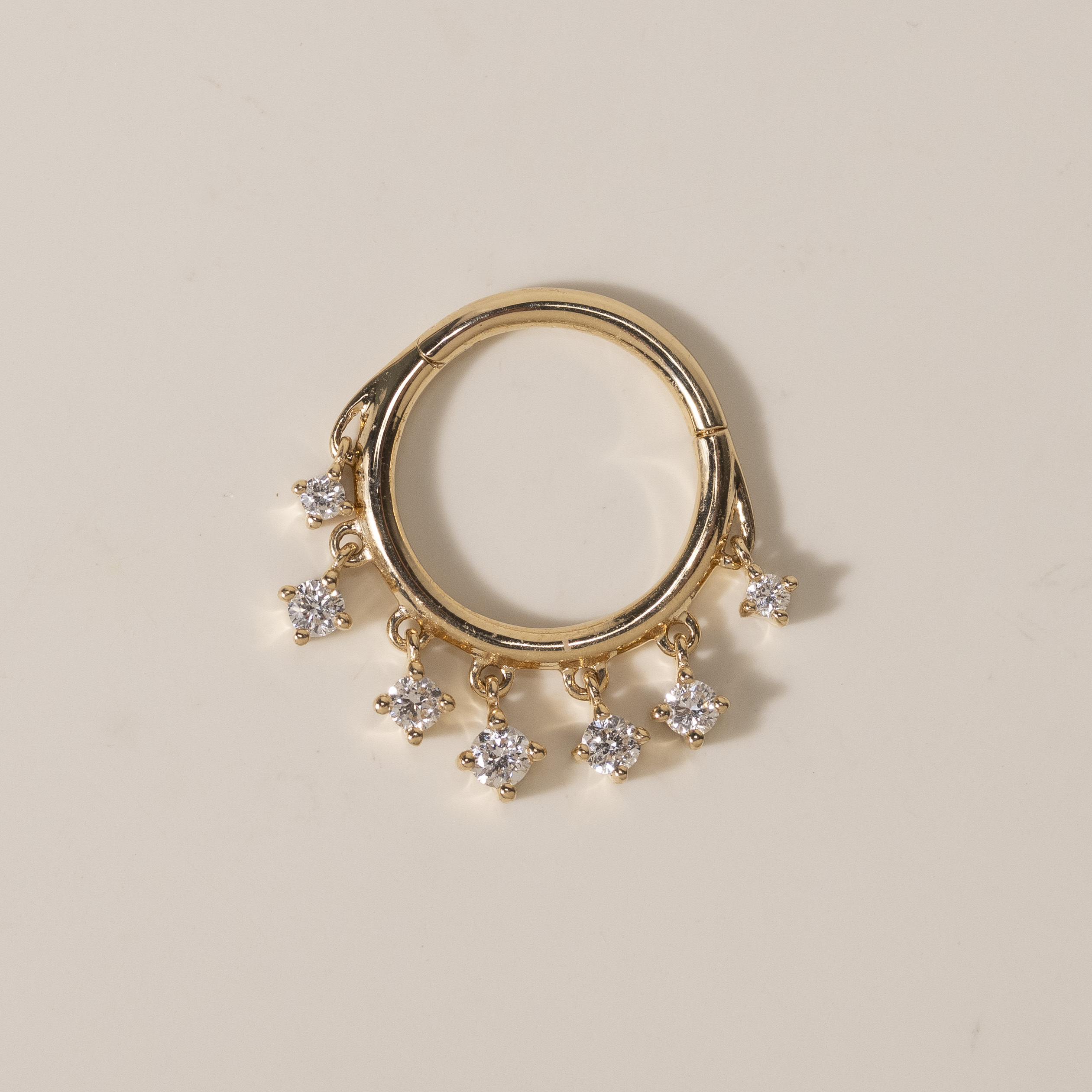 18K Noa Single Pc Diamond Hoop Earring