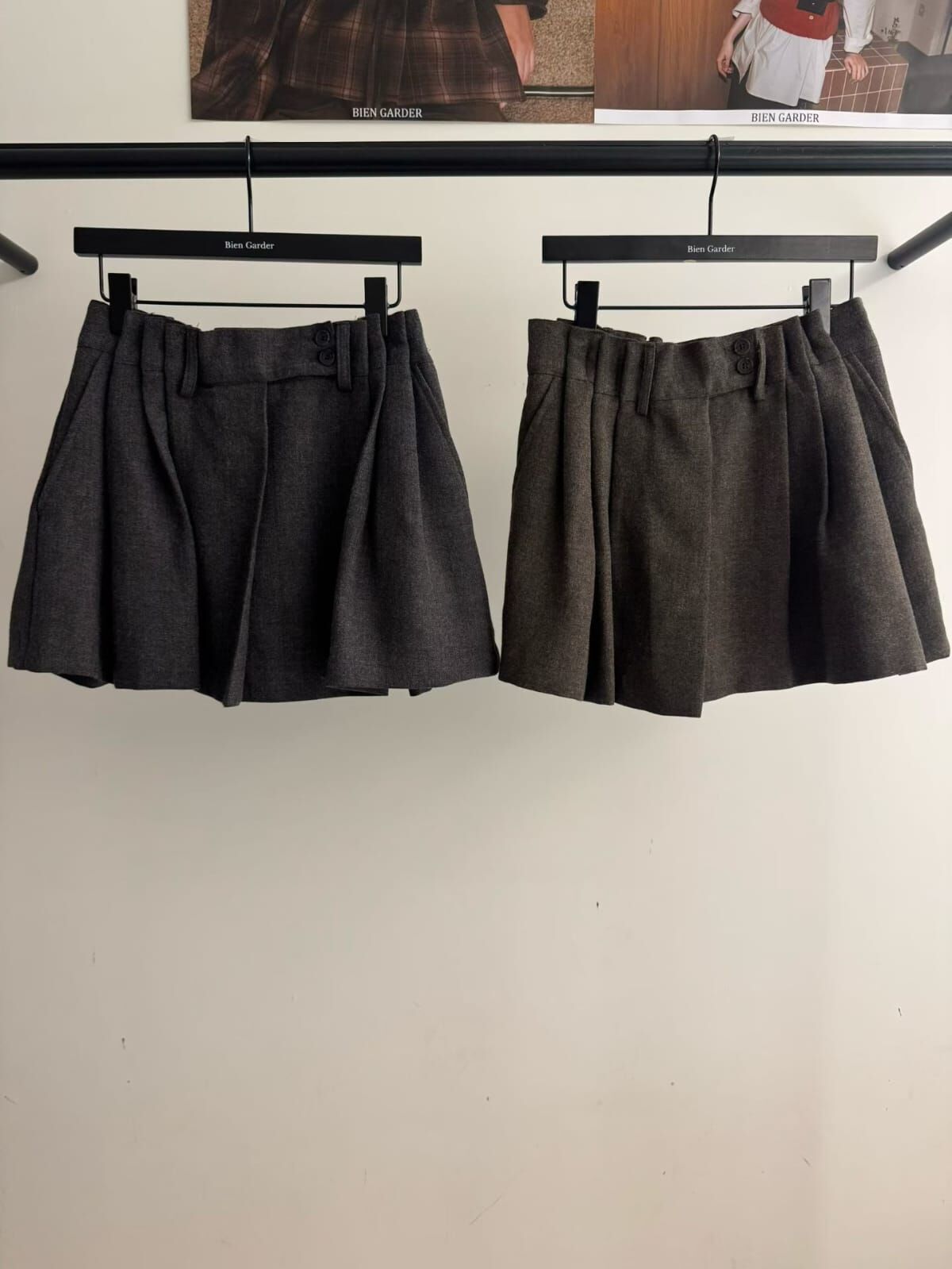 BG5341 毛呢百褶短褲