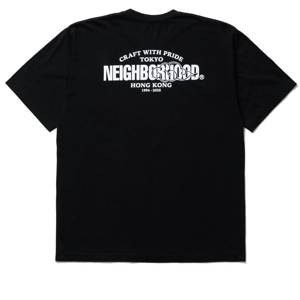 -(B3e05)-NEIGHBORHOOD HONG KONG TEE 香港限定  短T 黑色/白色-252PCNH-ST02S