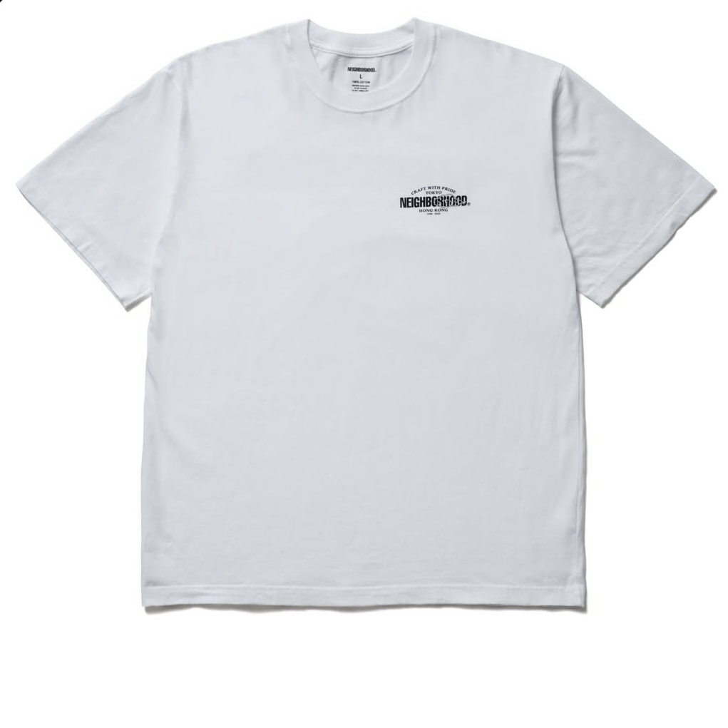 -(B3e05)-NEIGHBORHOOD HONG KONG TEE 香港限定  短T 黑色/白色-252PCNH-ST02S