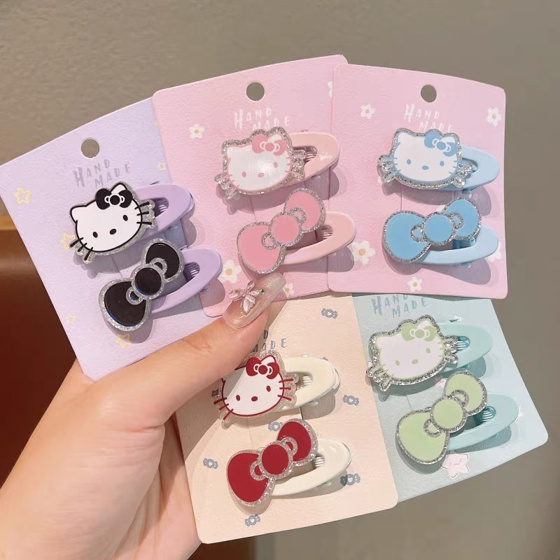 《2458》卡通KITTY造型兩入髮夾