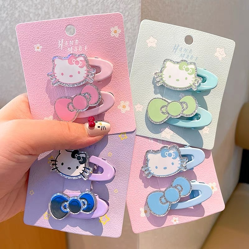 《2458》卡通KITTY造型兩入髮夾