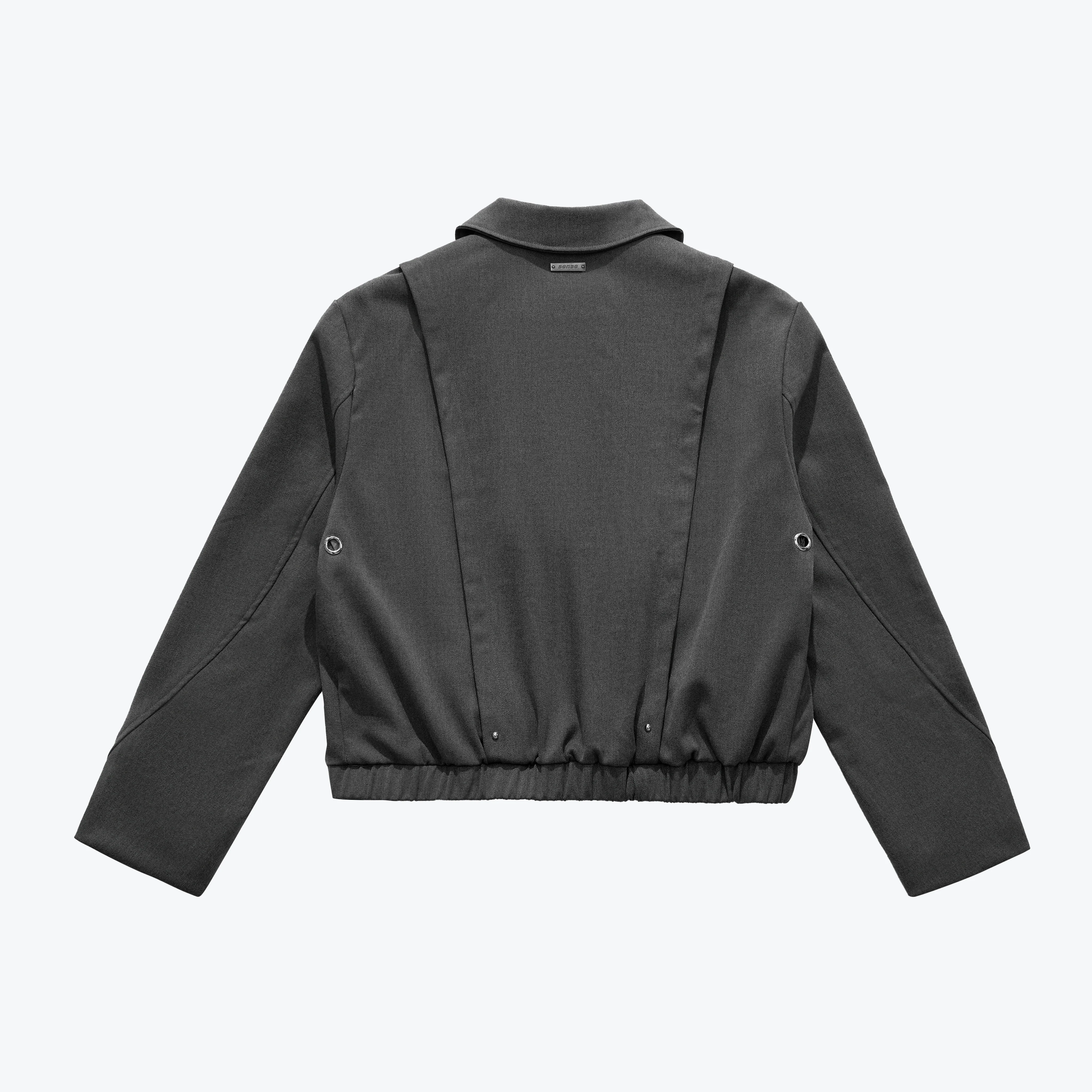 Sense Store Beaver Zip Short Jacket - Grey | M25-54