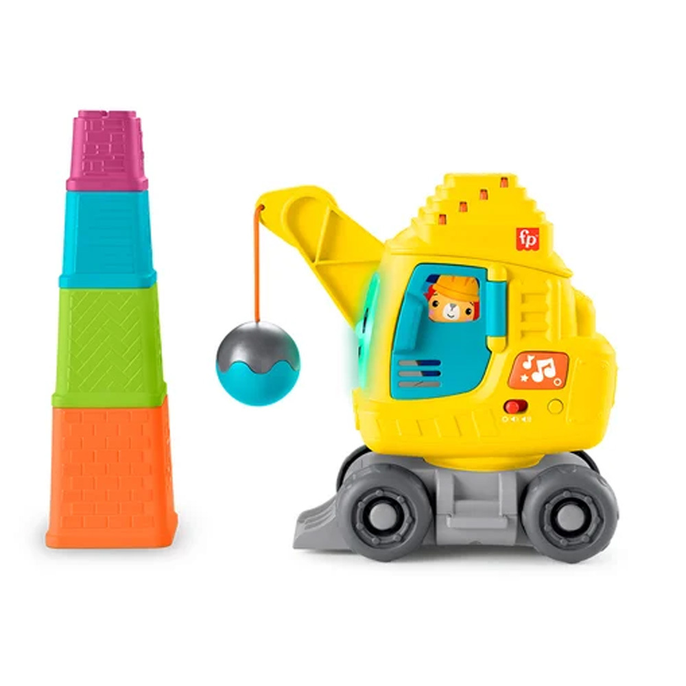 費雪數字堆疊工程車組