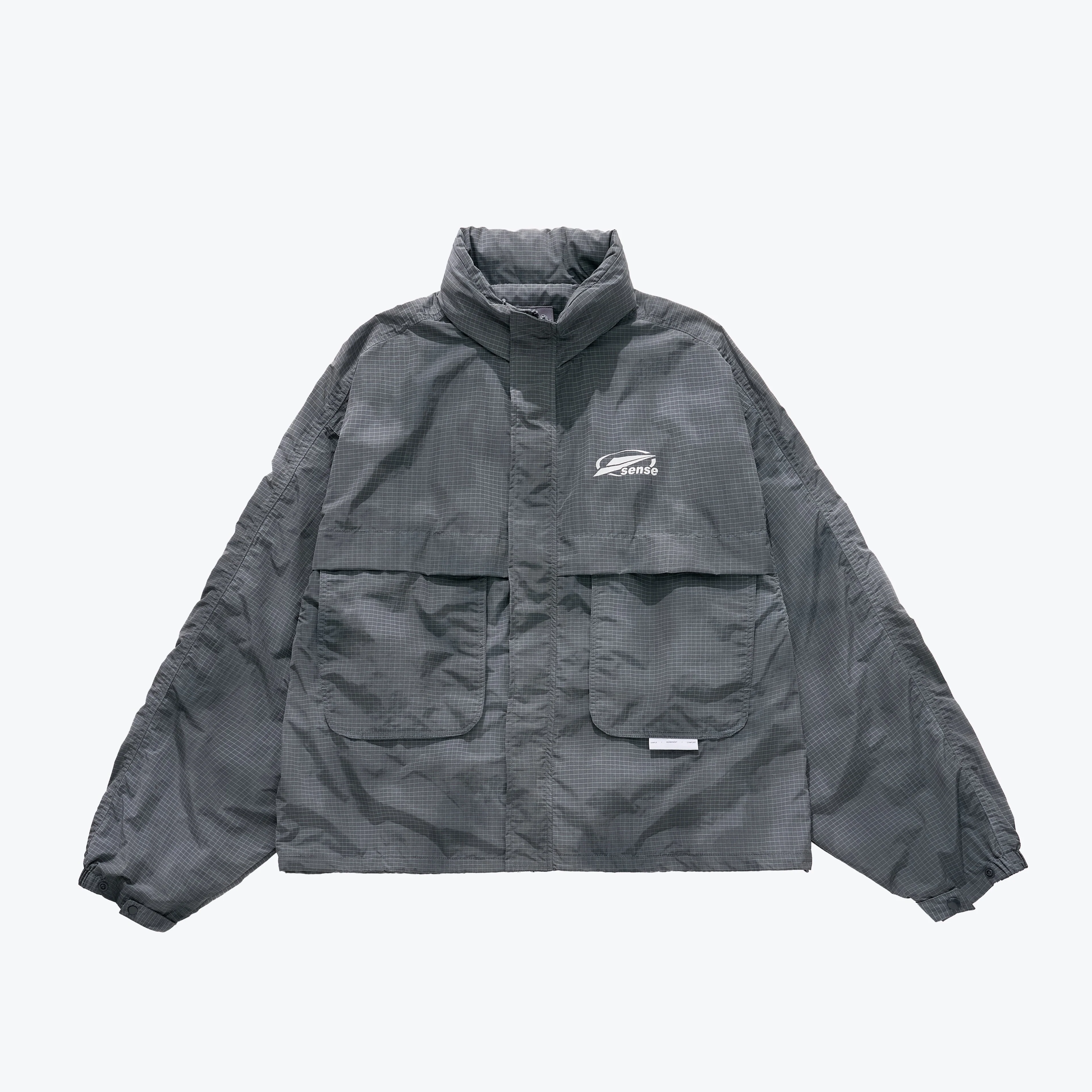 Sense Wave Dye Trench Jacket - Carbon Black| M25-53