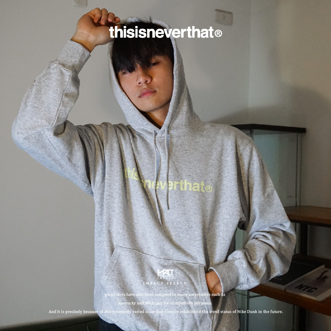 thisisneverthat Logo 帽T 韓國 兩色 藍灰
