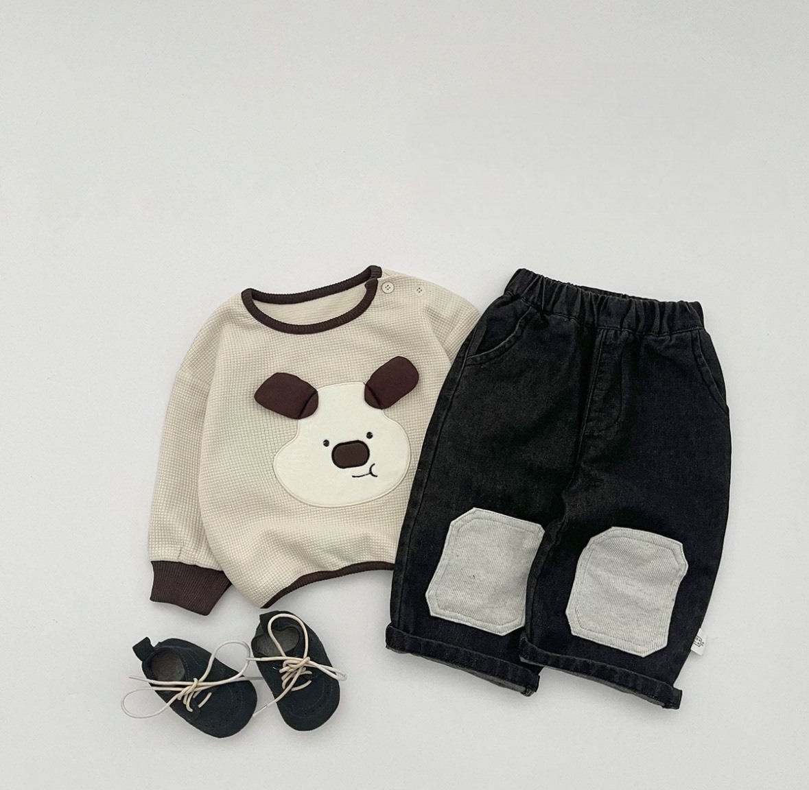 補釘休閒牛仔褲