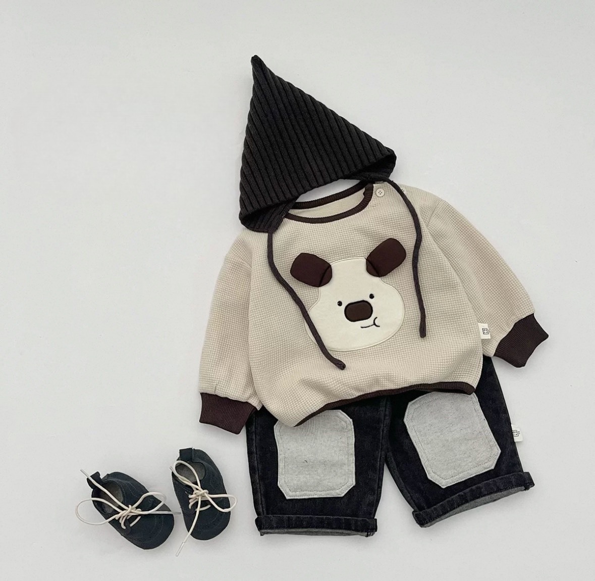 補釘休閒牛仔褲