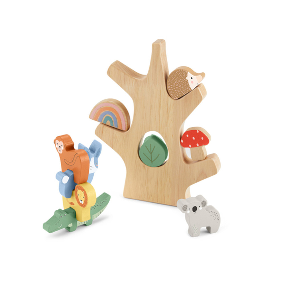 費雪木製可愛動物平衡樹