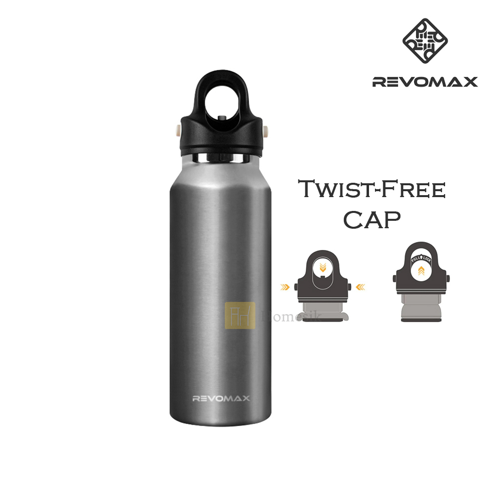 超級保溫瓶 防漏雙層不銹鋼瓶 355ml 金屬灰 (14254) 無螺紋杯蓋專利設計