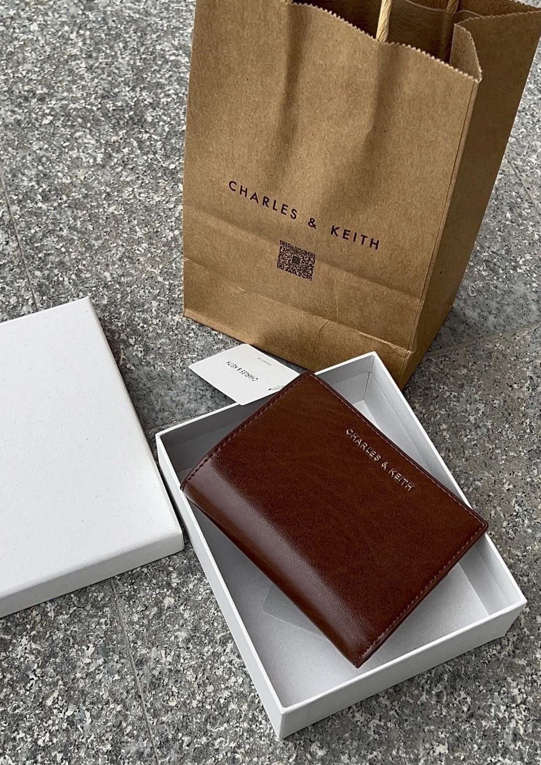 <秋冬限定> Charles & Keith 小CK 皮革 短夾 錢包