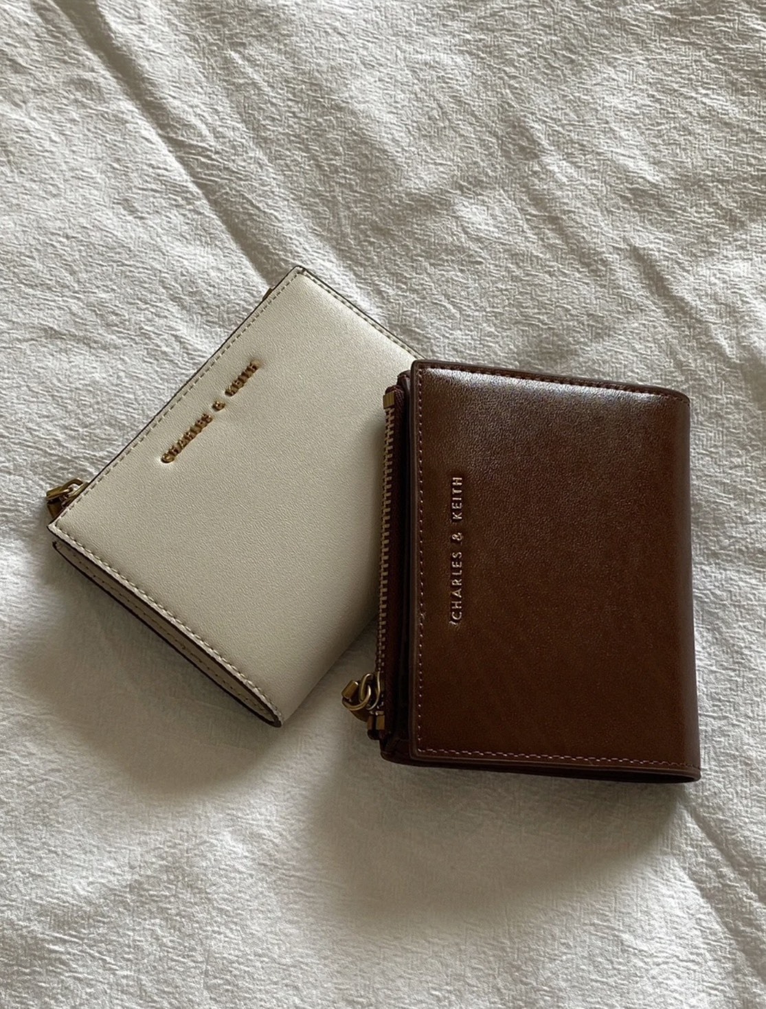 <秋冬限定> Charles & Keith 小CK 皮革 短夾 錢包