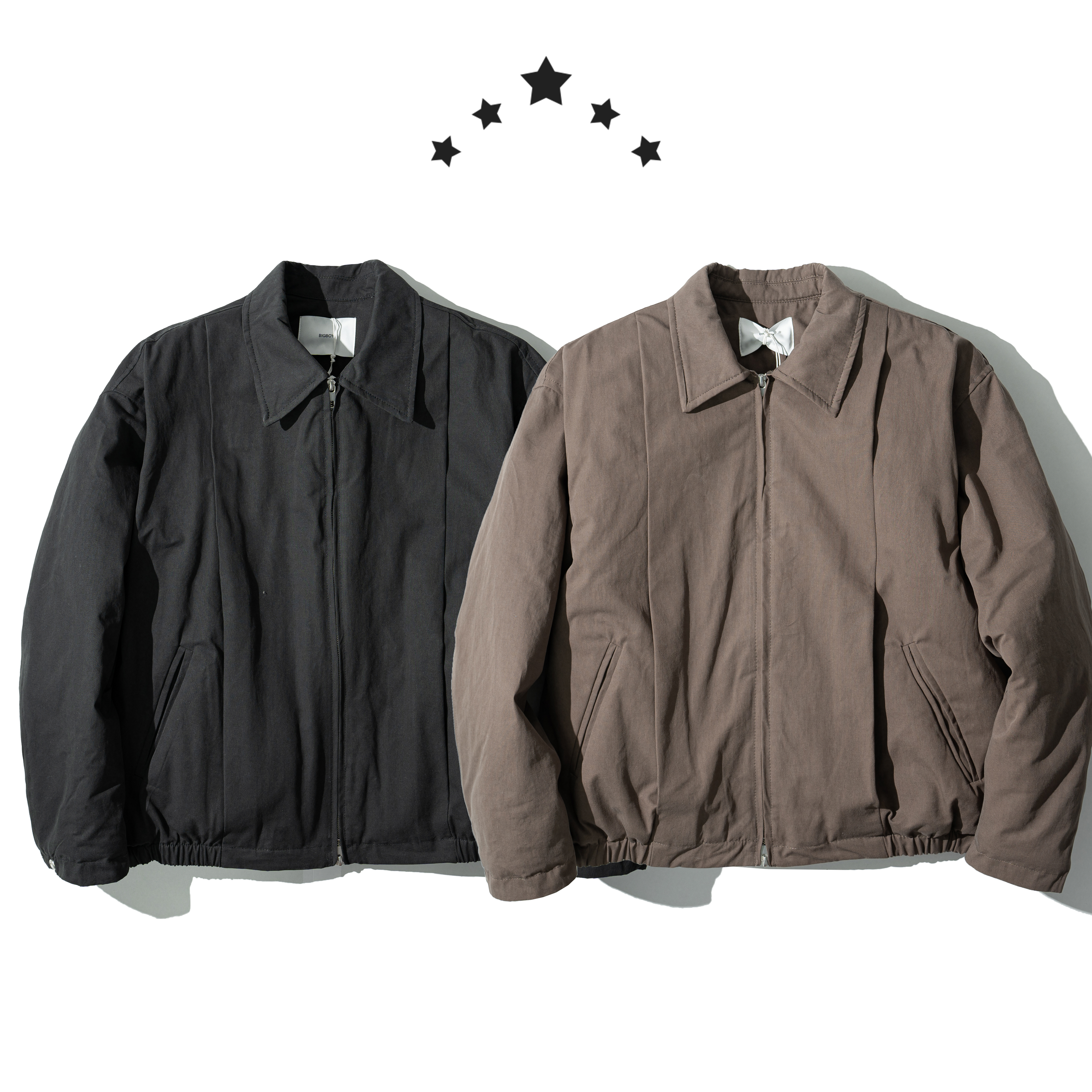 Cropped Padded Jacket 寬短版 鋪棉 翻領外套 [B-25102]