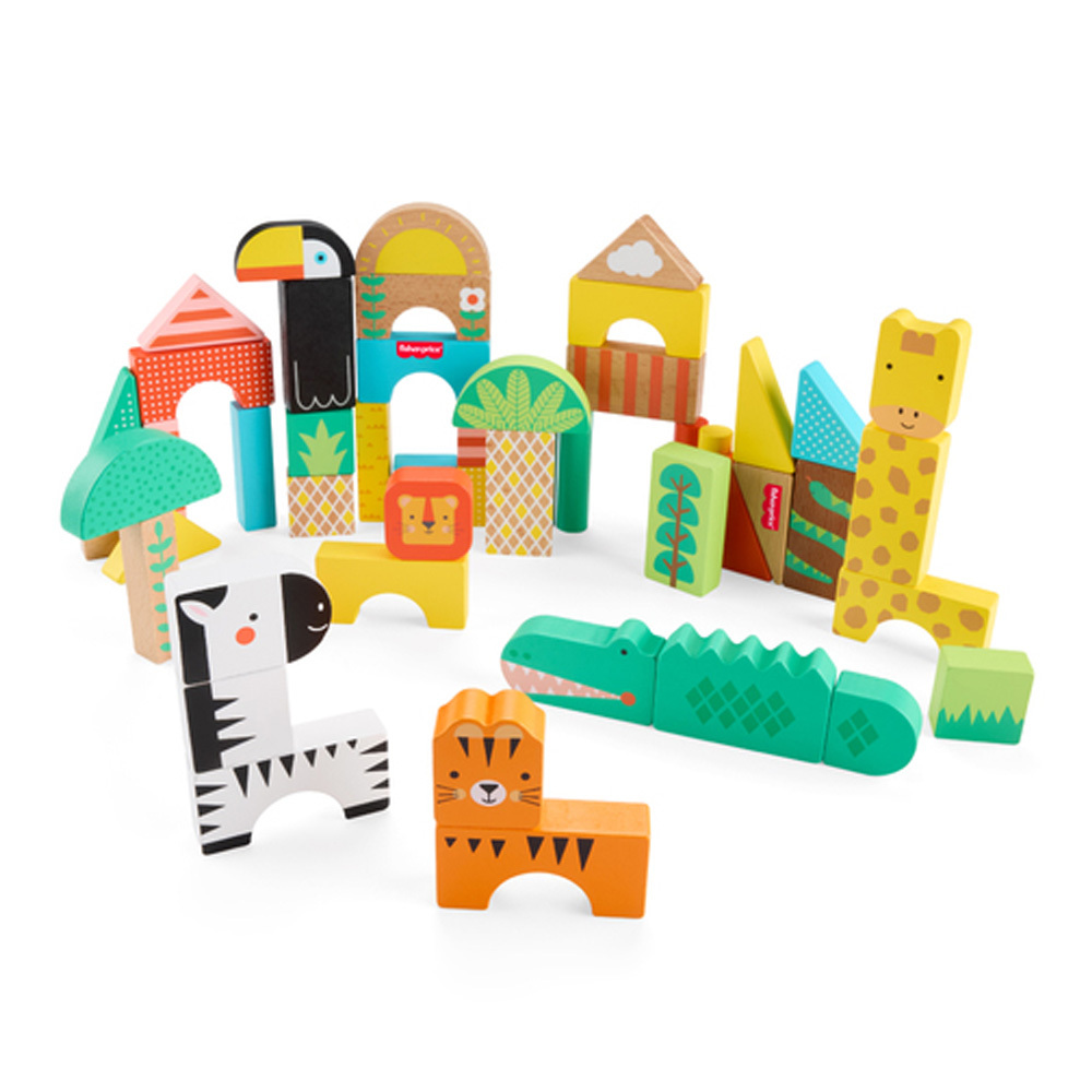 費雪木製叢林積木組