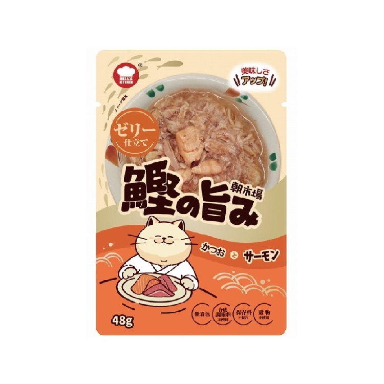 Hell's Kitchen 朝市埸 鰹魚 三文魚濕糧48g