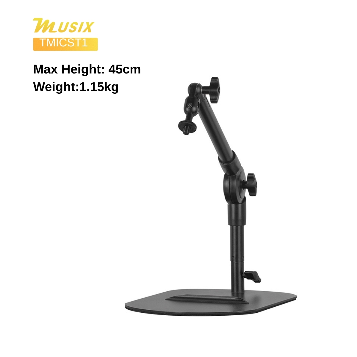 MUSIX TMICST1 可調式桌面麥克風架(連麥克風夾)