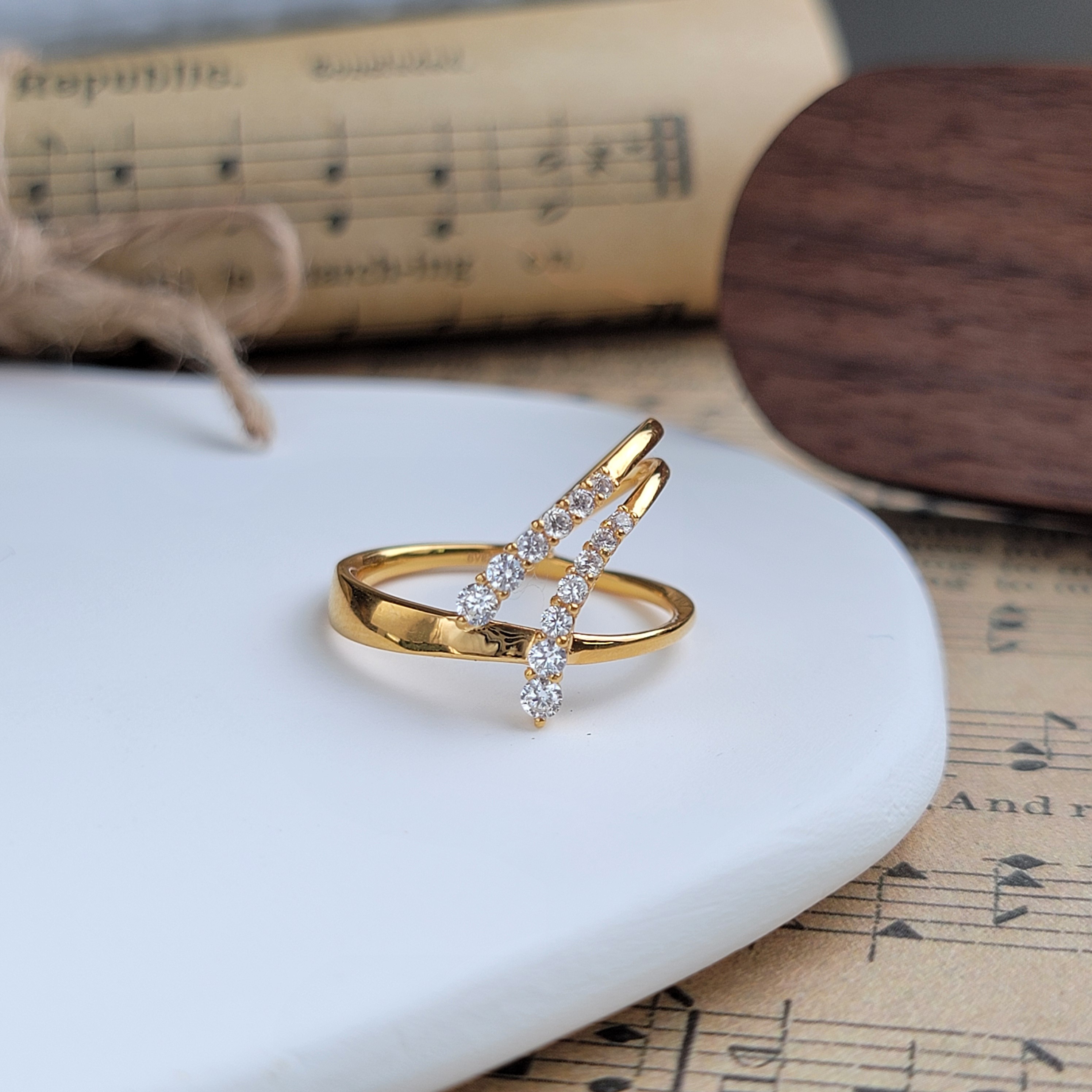 【me.luxe】SV18K願之光-星跡鋯石戒