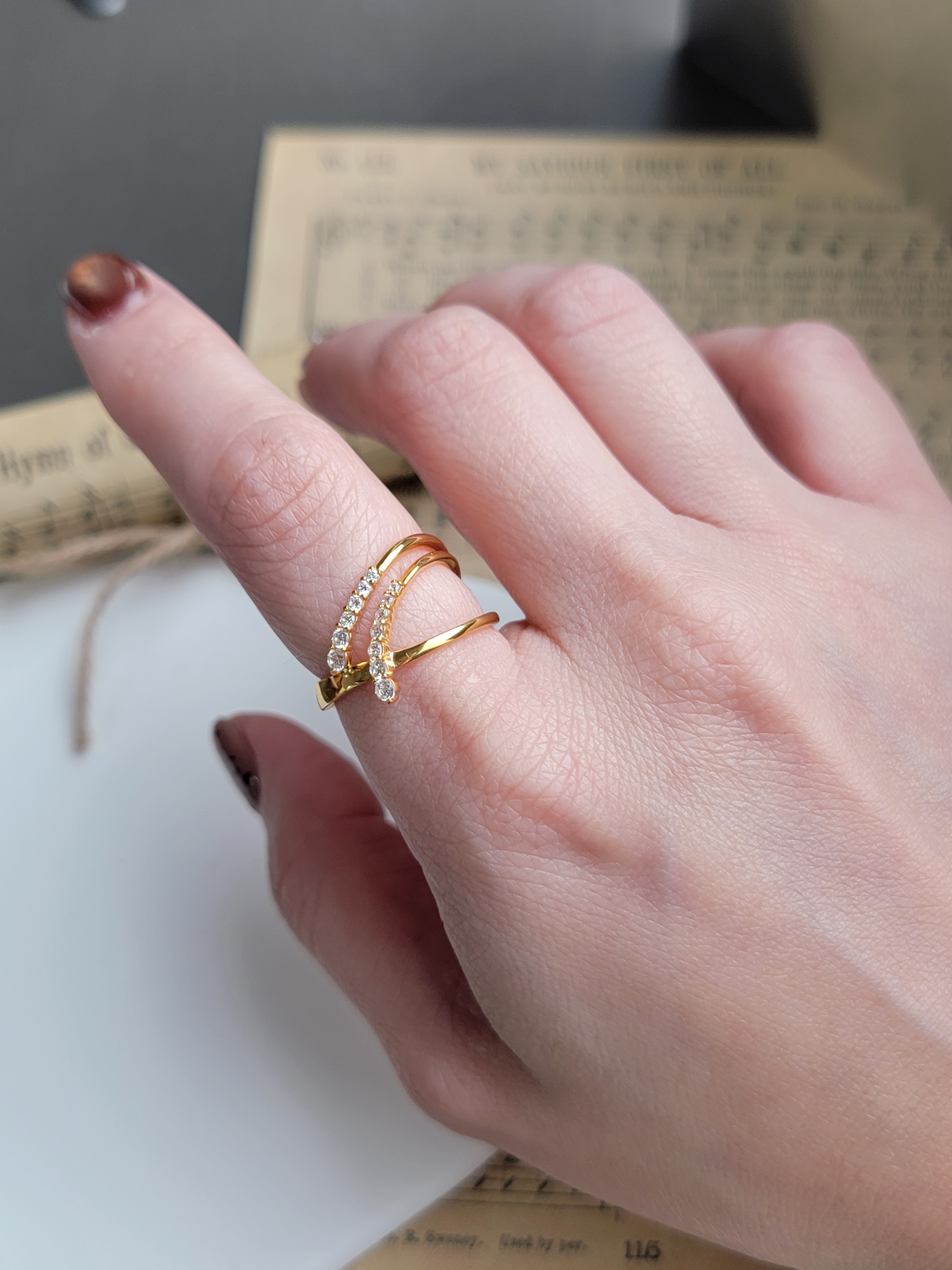 【me.luxe】SV18K願之光-星跡鋯石戒