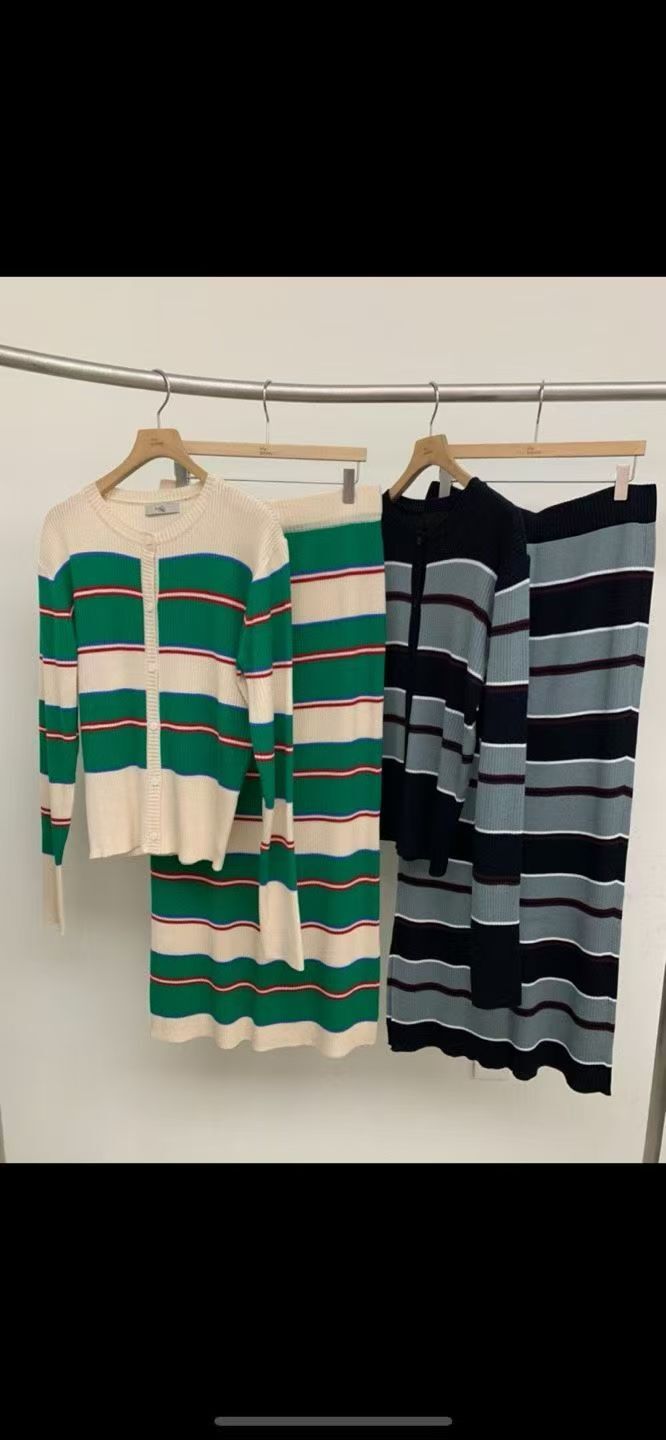 BM5353 粗橫間針織長裙