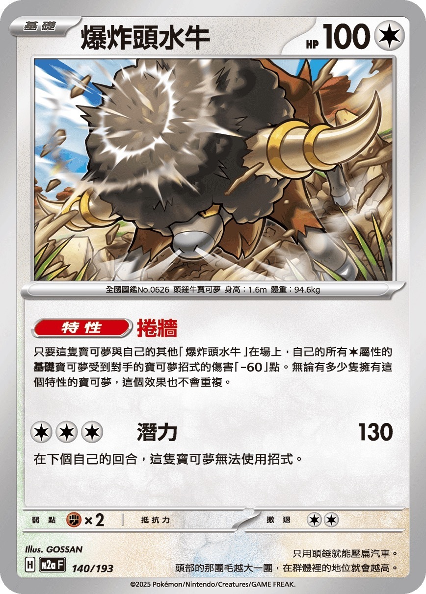 M2aF 140/193 爆炸頭水牛