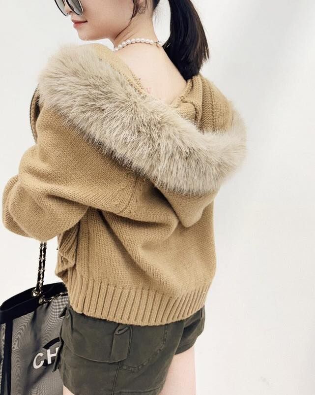 【超級美的質感毛毛領針織小外套】（現貨）