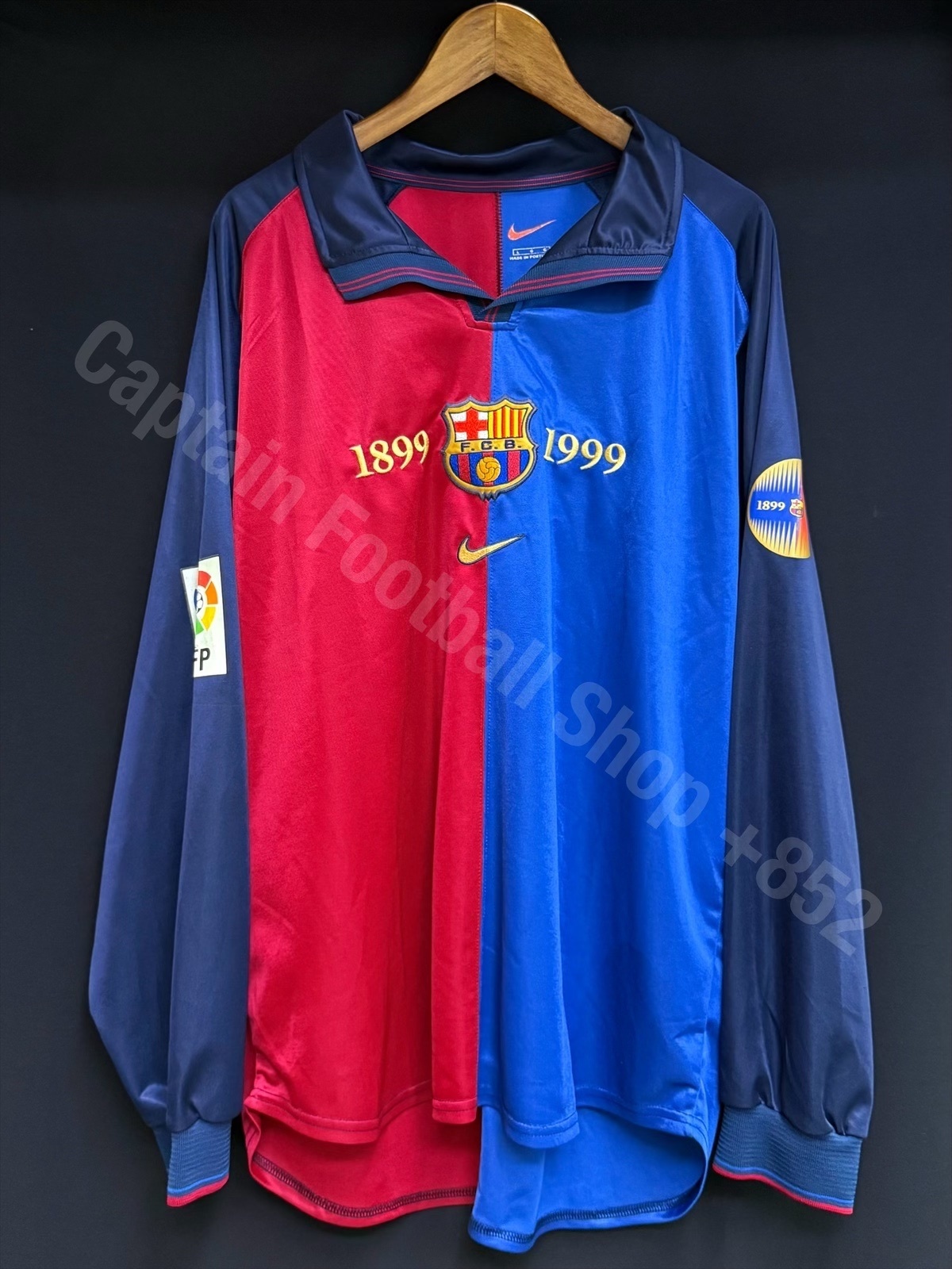 (落場版) 巴塞隆拿 1998-1999 Nike 百週年主場長袖落場版球衣 #21 LUIS ENIRQUE