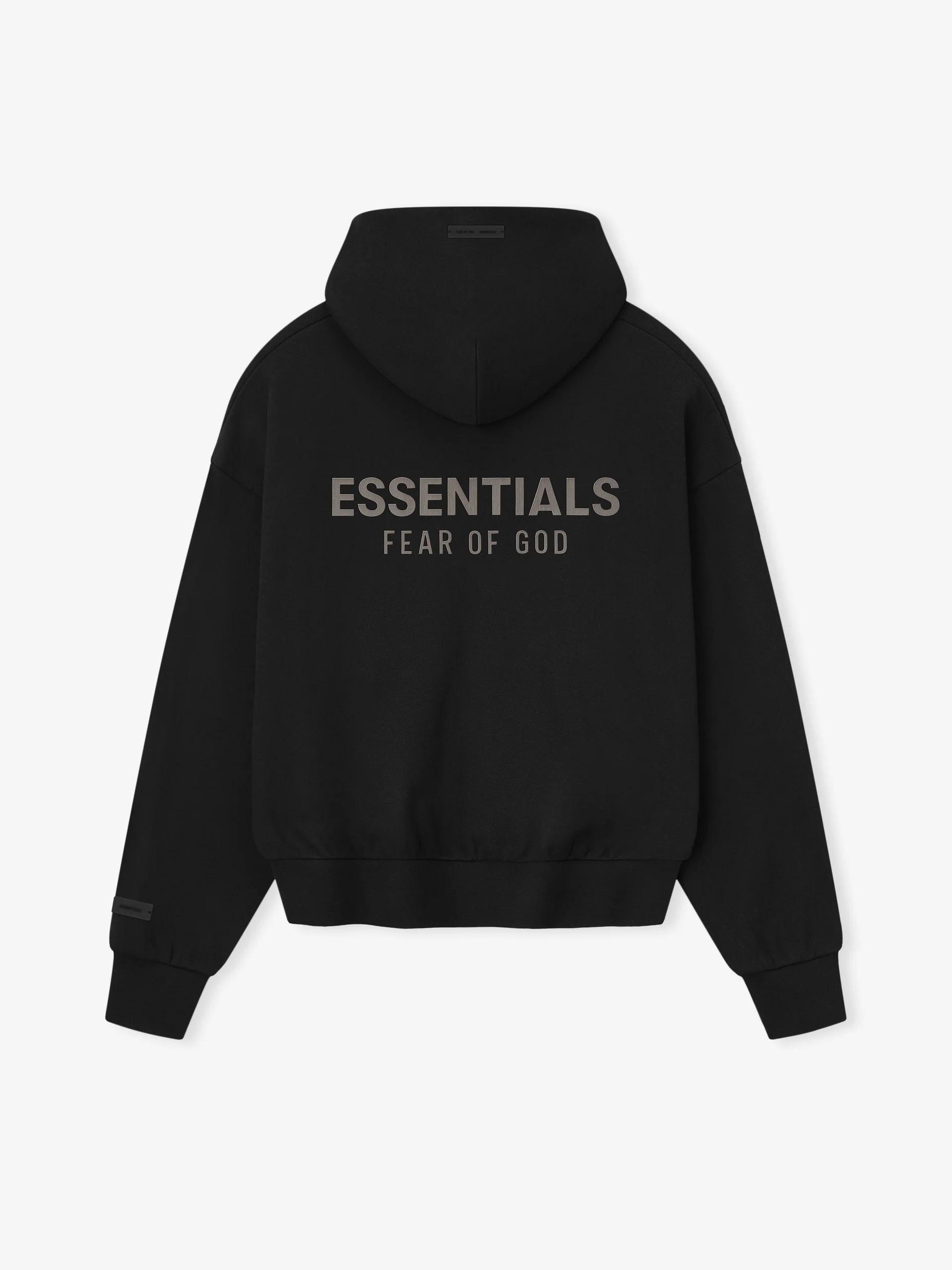 [INSTOCK] Fear Of God Essentials Classic Full Zip-Up Hoodie | Black Silver
