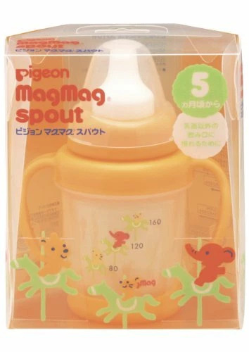 WSBB10077   Pigeon - Mag Mag Spout 嬰兒帶手柄喝水訓練杯 200ml (現貨K17)