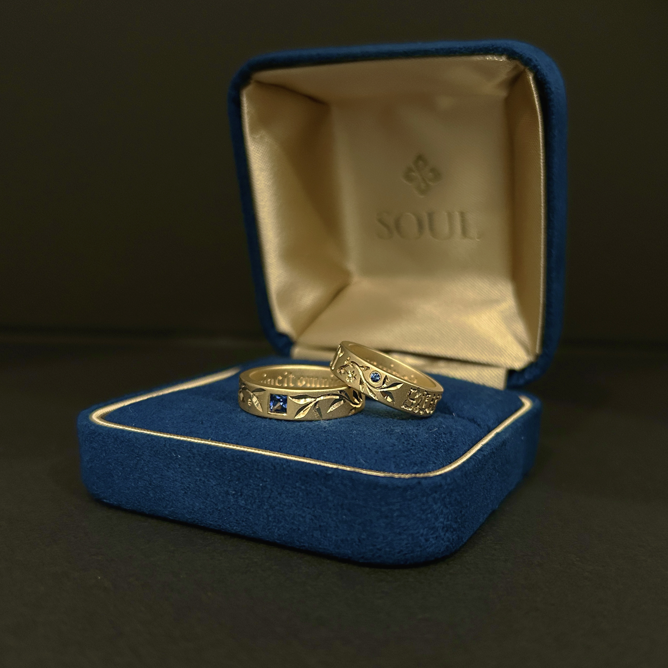 【訂製】銘刻雕金18K對戒