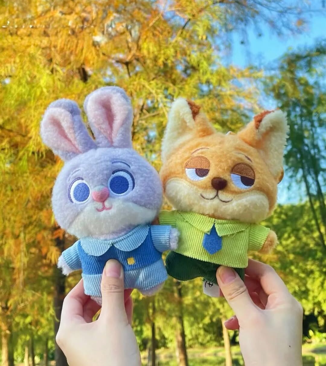 【逢甲 FUZZY】動物方城市 尼克茱蒂吊飾  絨毛玩偶 鑰匙圈 迪士尼 正版授權