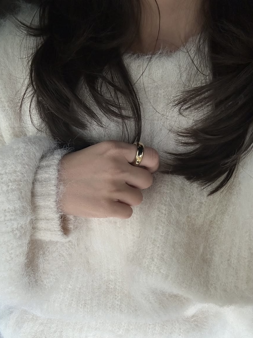 SS chunky smooth ring