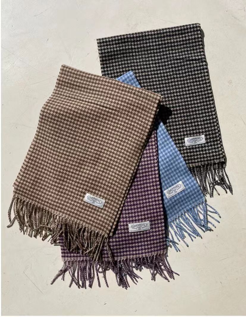 BN5301 千鳥紋流蘇頸巾