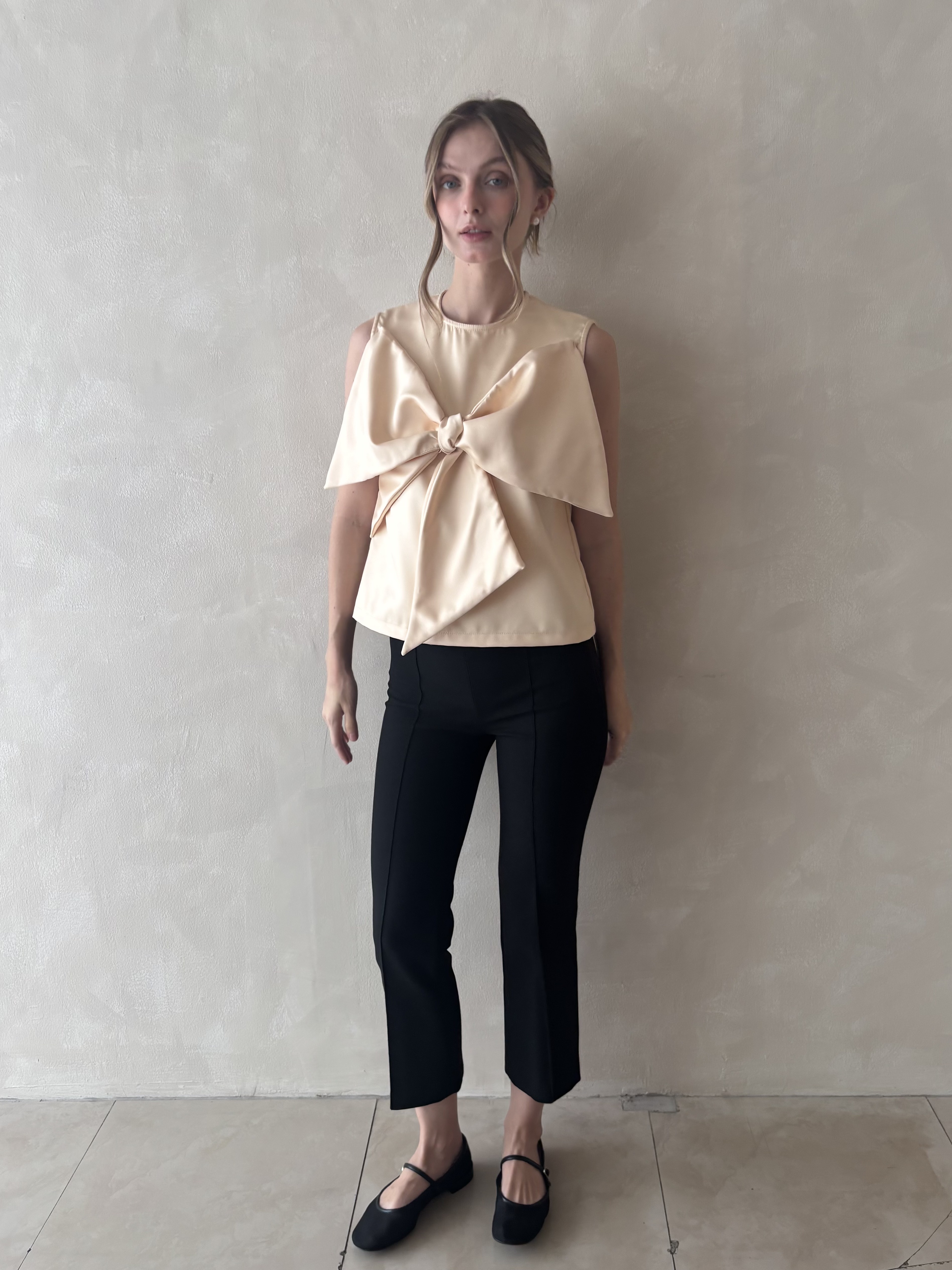 Lille Satin Top - Ivory