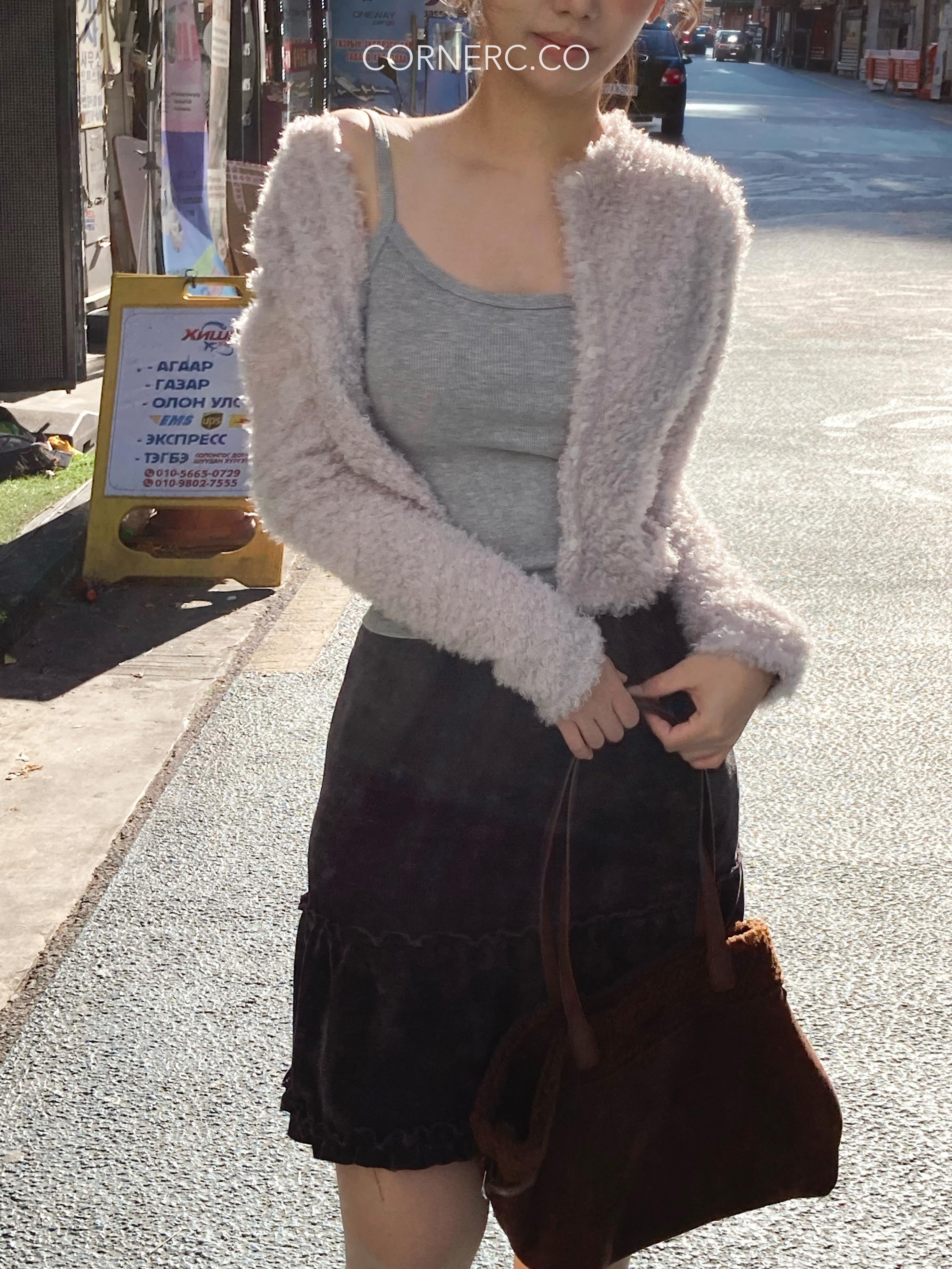 綿羊卷卷毛扣鈕外套〈🇰🇷DAY 2〉