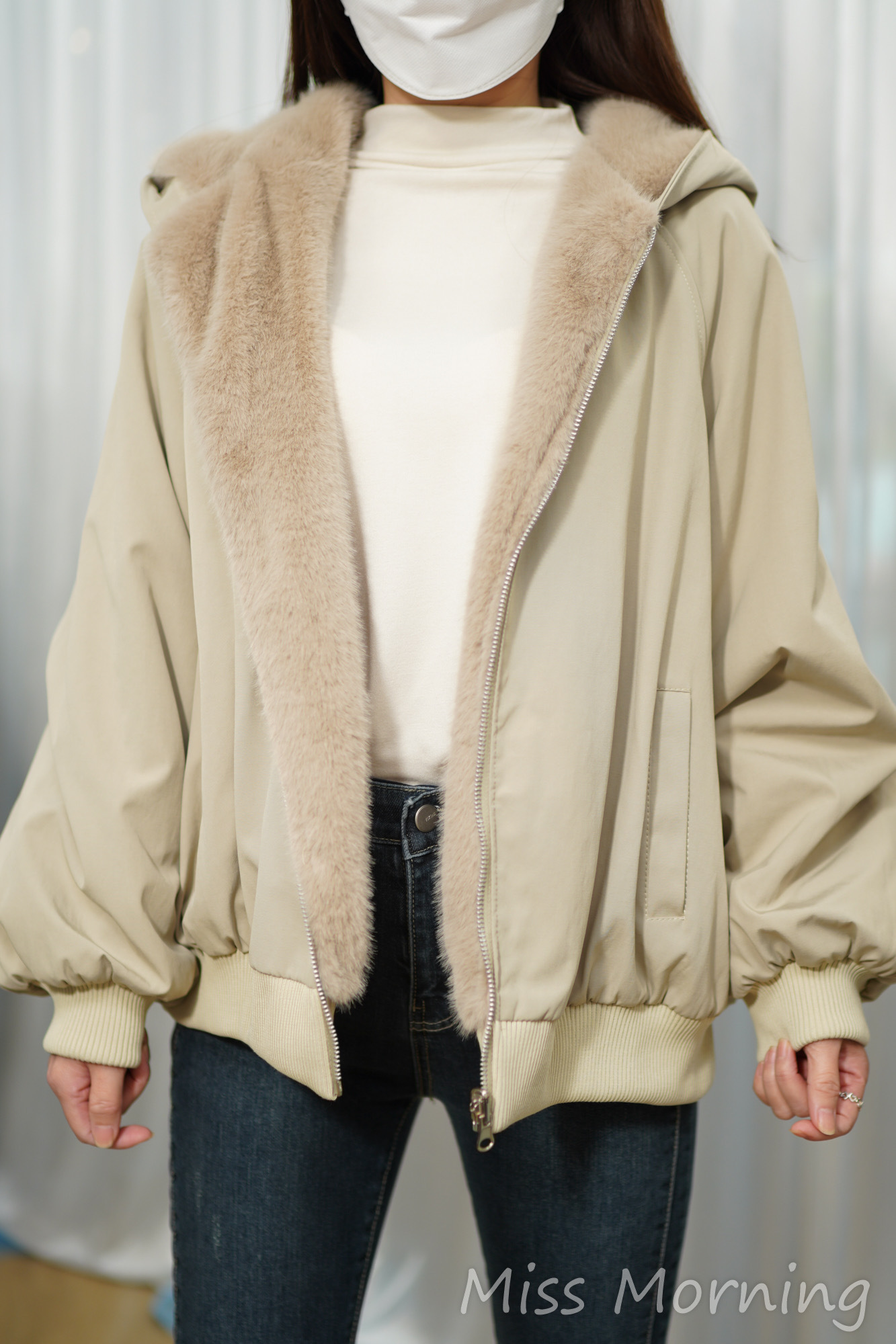 雙面保暖毛毛外套(14957)