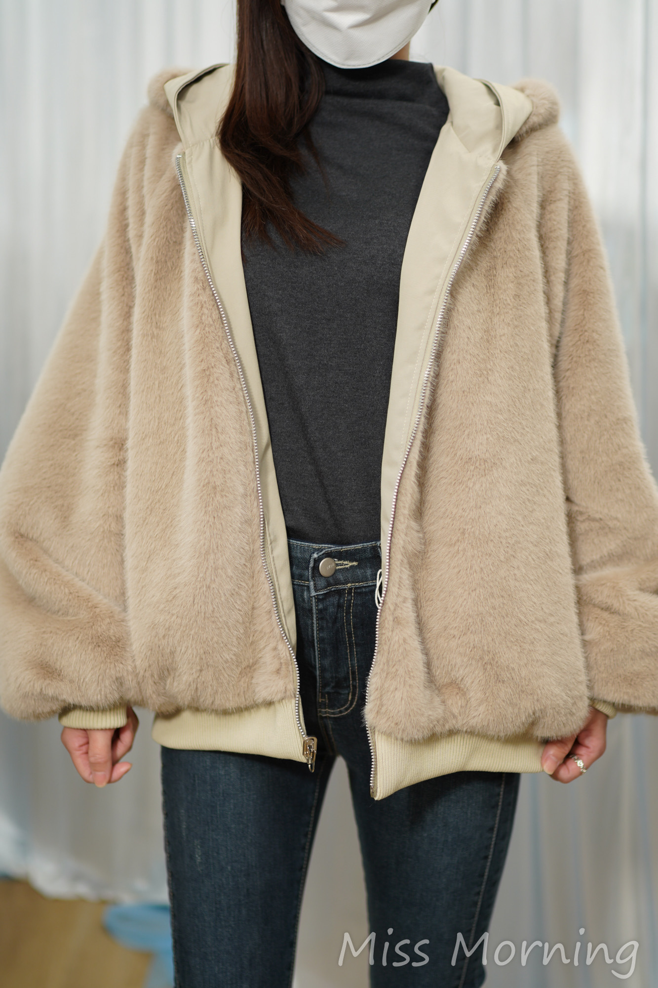 雙面保暖毛毛外套(14957)